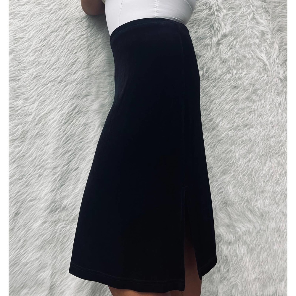 Timbuktu Black acetate skirt midi length size 1